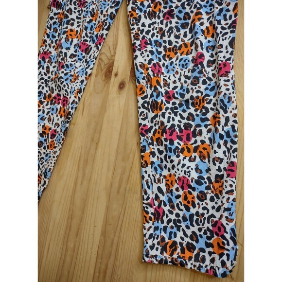 Sara Campbell The Sheri Pant Womens Medium Mini Hem Ruffle Animal Print Colorful - Picture 7 of 10